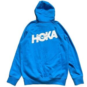 HOKA ONE ONE Bondi Hoodie NWT Women’s XS Blue Neon Yellow Pullover